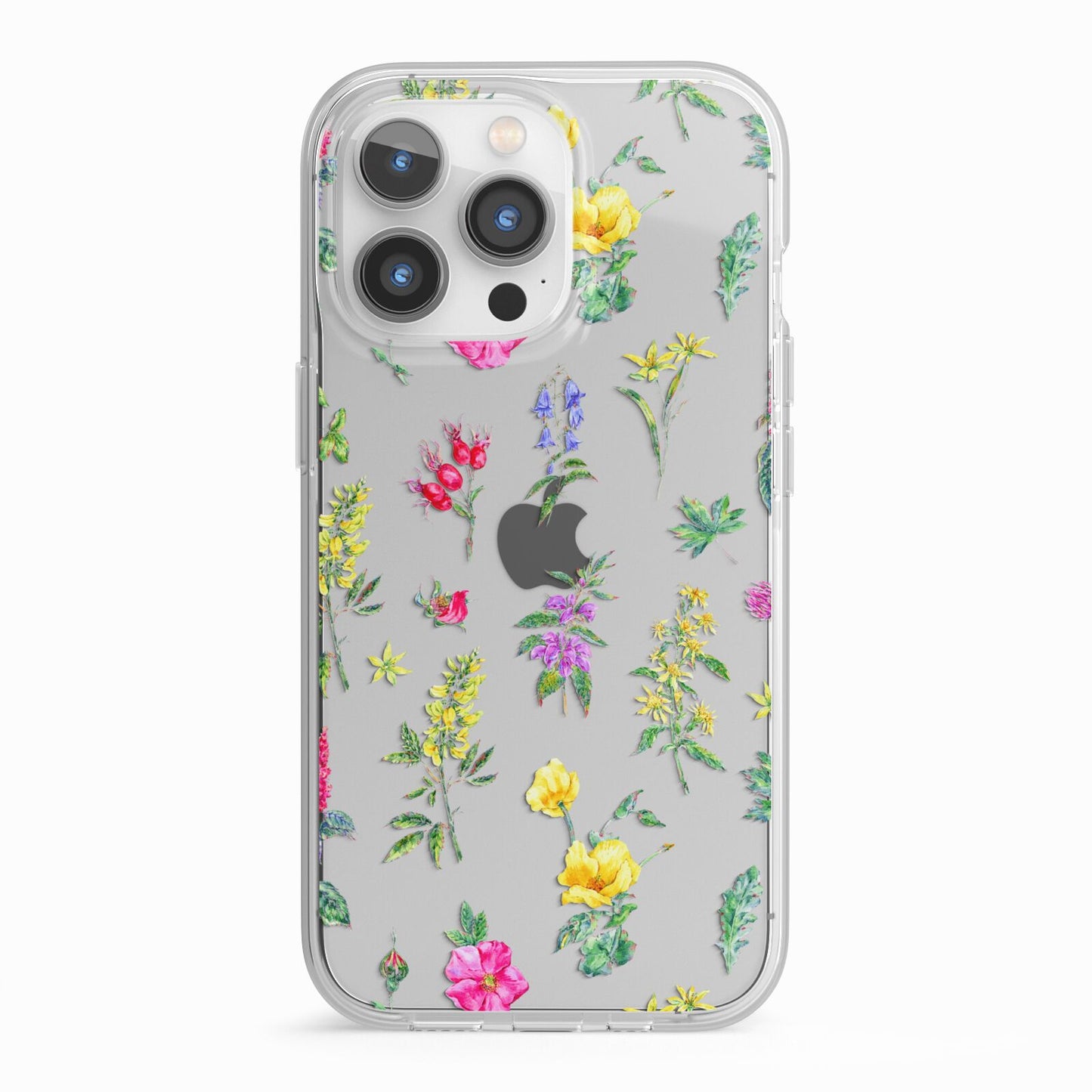 Sprigs Of Floral iPhone 13 Pro TPU Impact Case with White Edges