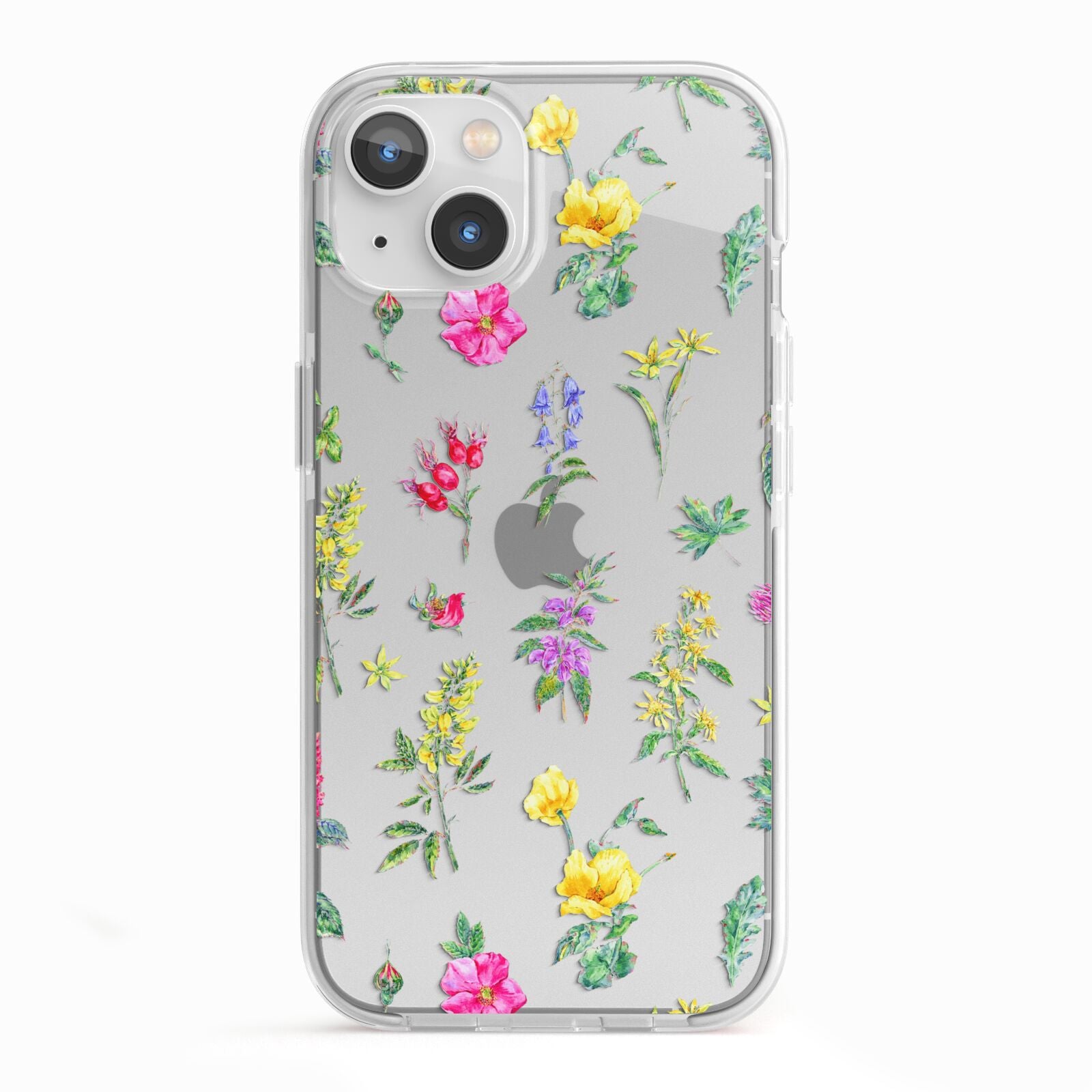 Sprigs Of Floral iPhone 13 TPU Impact Case with White Edges