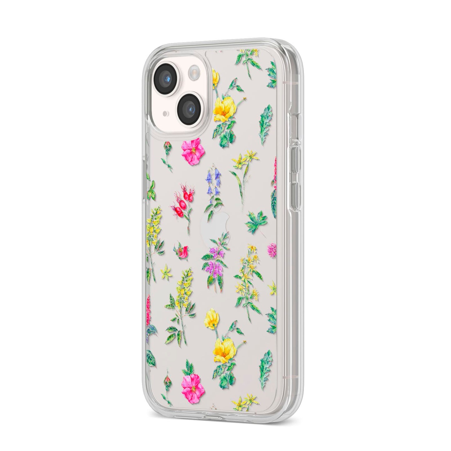 Sprigs Of Floral iPhone 14 Clear Tough Case Starlight Angled Image