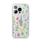 Sprigs Of Floral iPhone 14 Pro Clear Tough Case Silver