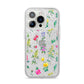 Sprigs Of Floral iPhone 14 Pro Glitter Tough Case Silver