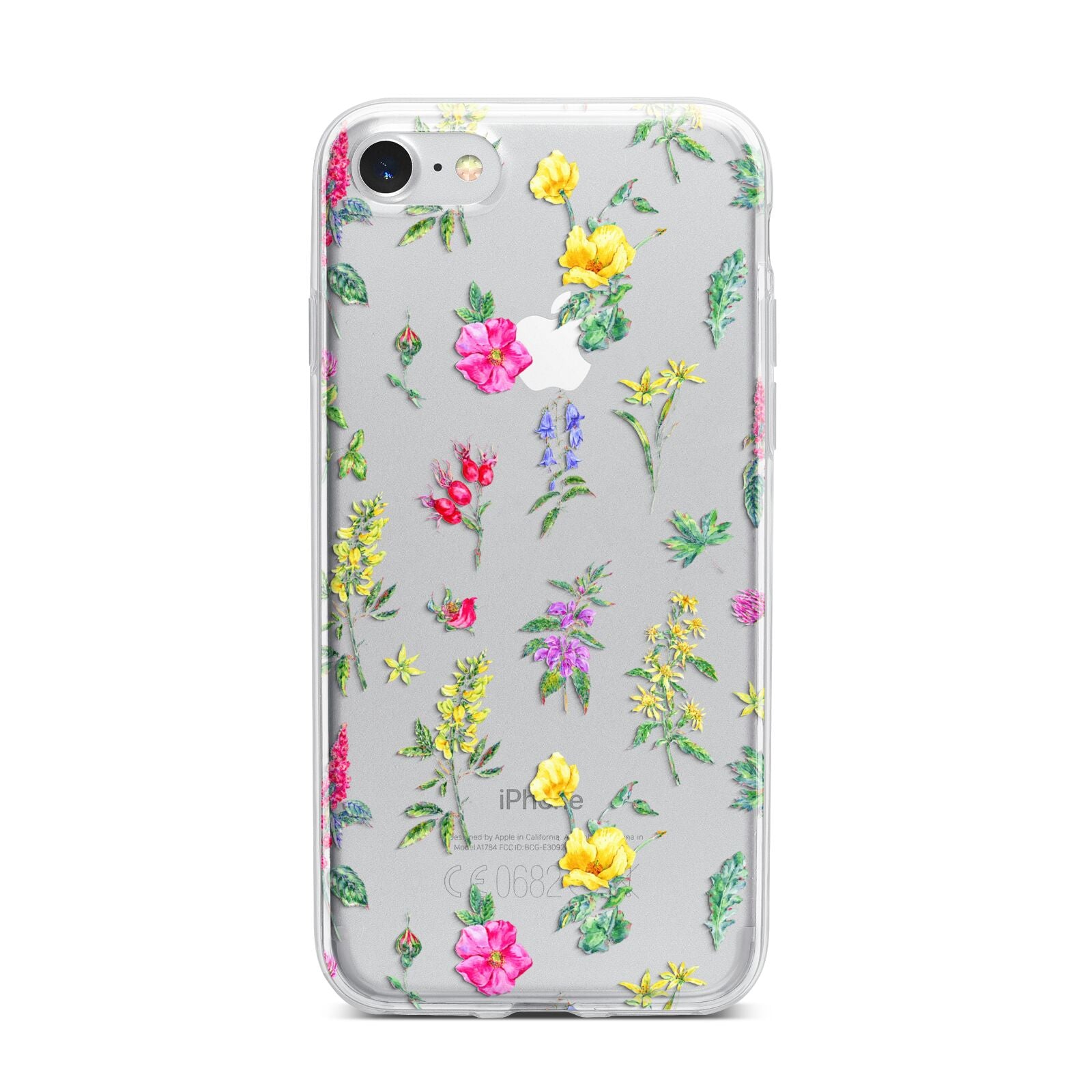 Sprigs Of Floral iPhone 7 Bumper Case on Silver iPhone