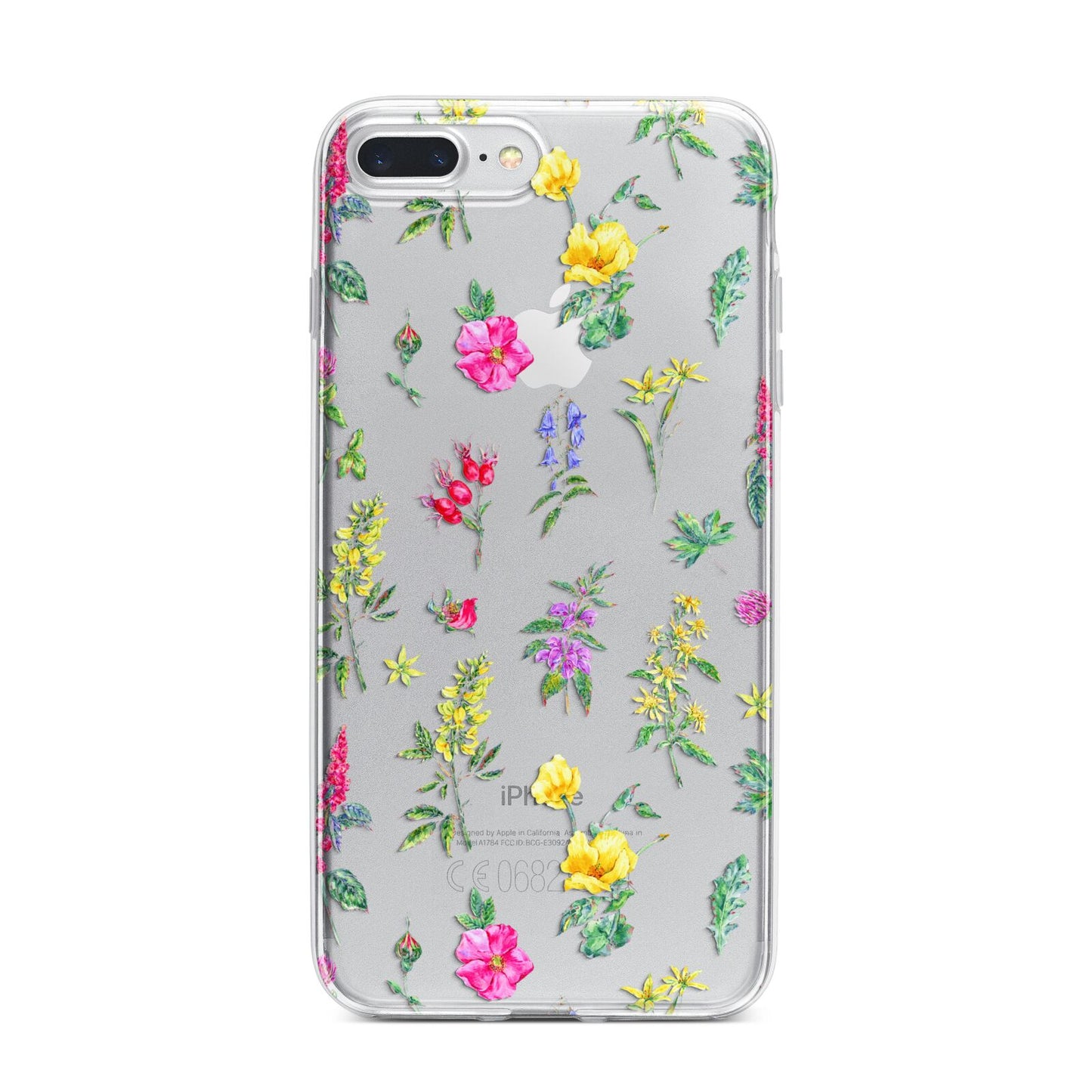 Sprigs Of Floral iPhone 7 Plus Bumper Case on Silver iPhone