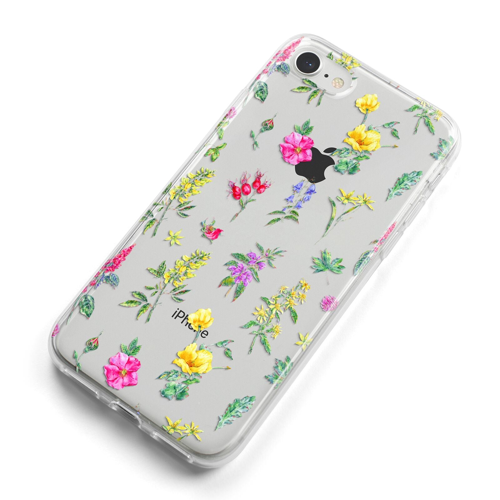 Sprigs Of Floral iPhone 8 Bumper Case on Silver iPhone Alternative Image