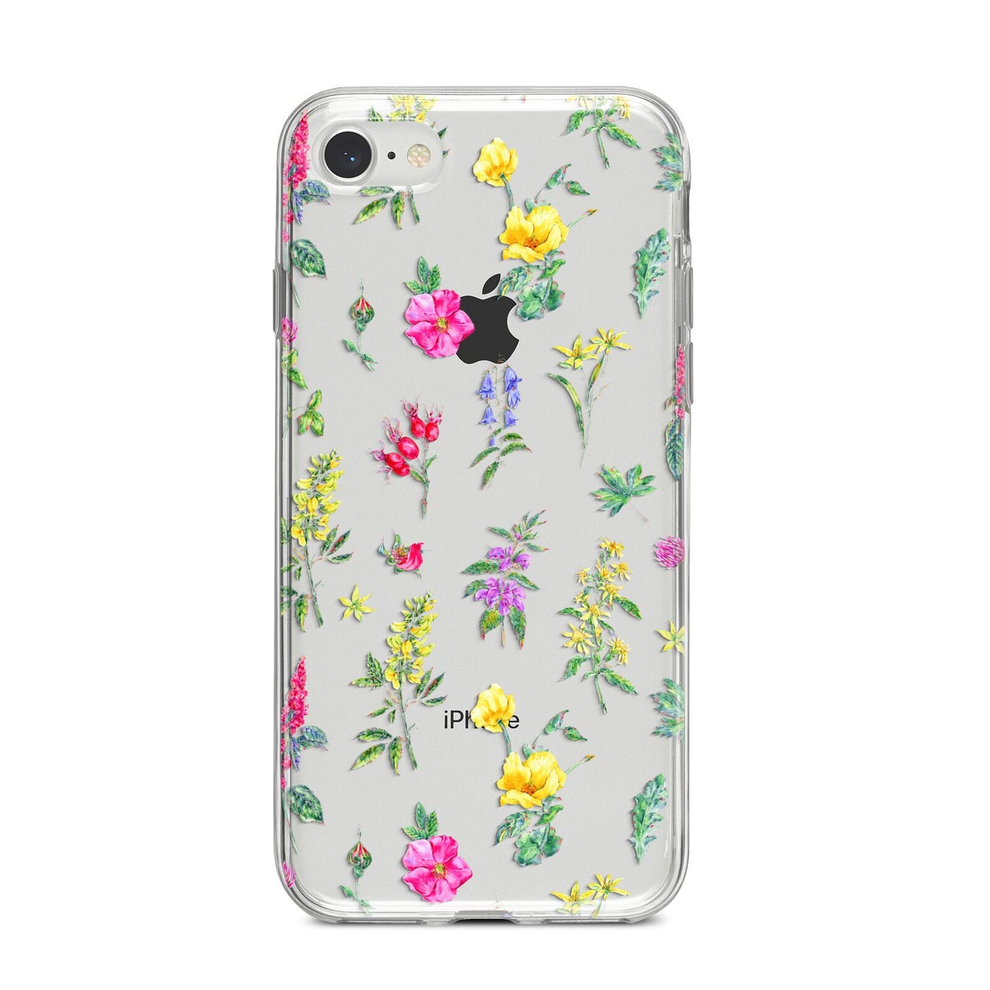 Sprigs Of Floral iPhone 8 Bumper Case on Silver iPhone