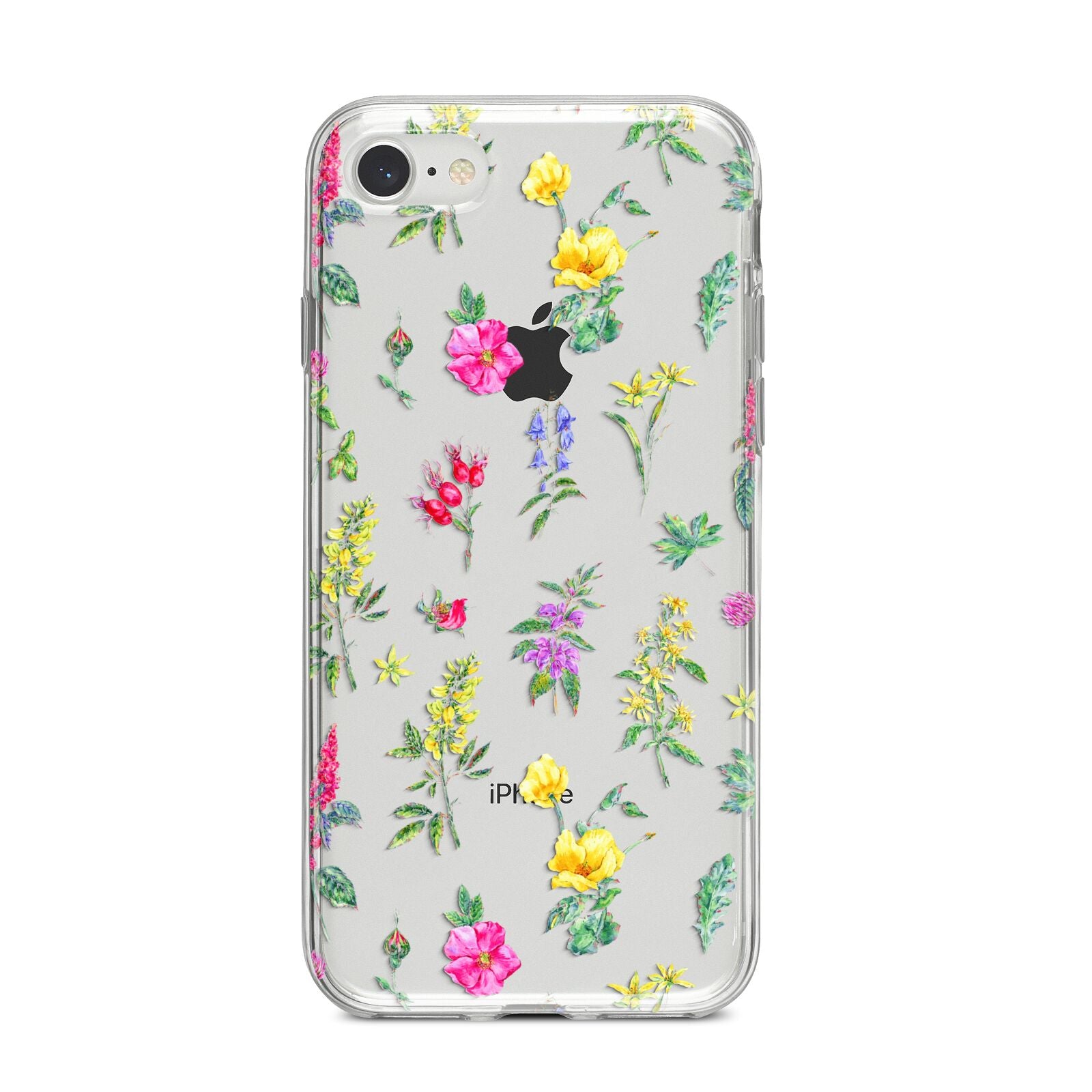 Sprigs Of Floral iPhone 8 Bumper Case on Silver iPhone