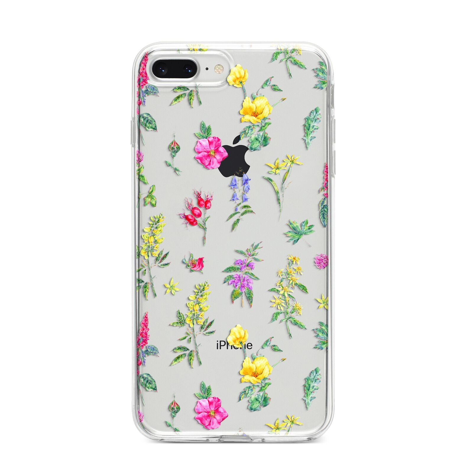 Sprigs Of Floral iPhone 8 Plus Bumper Case on Silver iPhone