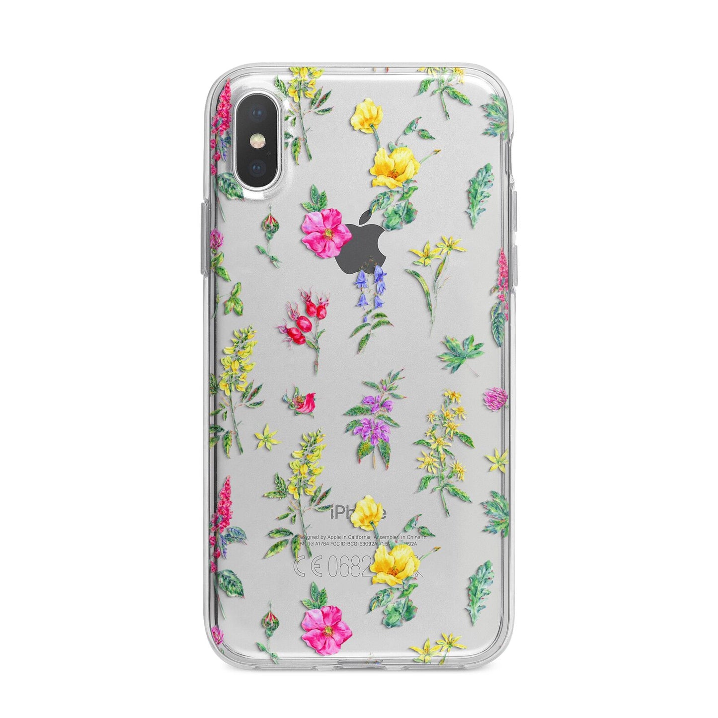Sprigs Of Floral iPhone X Bumper Case on Silver iPhone Alternative Image 1