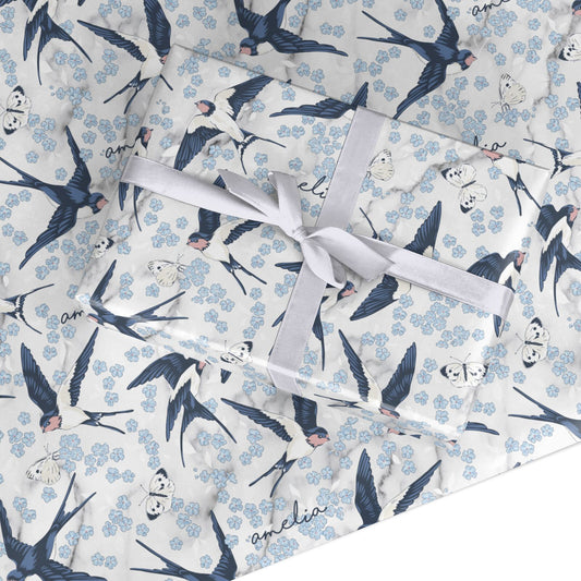 Spring Birds Custom Wrapping Paper