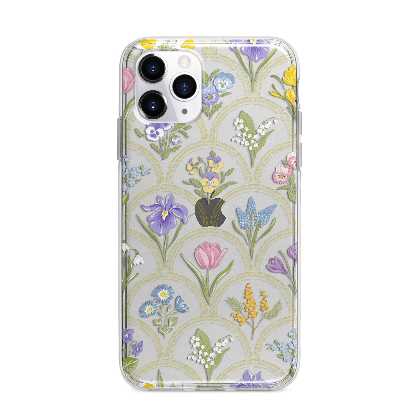 Spring Floral Pattern Apple iPhone 11 Pro Max in Silver with Bumper Case