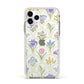 Spring Floral Pattern Apple iPhone 11 Pro in Silver with White Impact Case