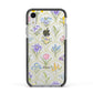 Spring Floral Pattern Apple iPhone XR Impact Case Black Edge on Silver Phone