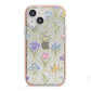 Spring Floral Pattern iPhone 13 Mini TPU Impact Case with Pink Edges