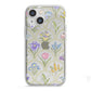 Spring Floral Pattern iPhone 13 Mini TPU Impact Case with White Edges