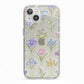 Spring Floral Pattern iPhone 13 TPU Impact Case with White Edges