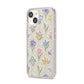 Spring Floral Pattern iPhone 14 Clear Tough Case Starlight Angled Image