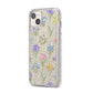Spring Floral Pattern iPhone 14 Plus Glitter Tough Case Starlight Angled Image