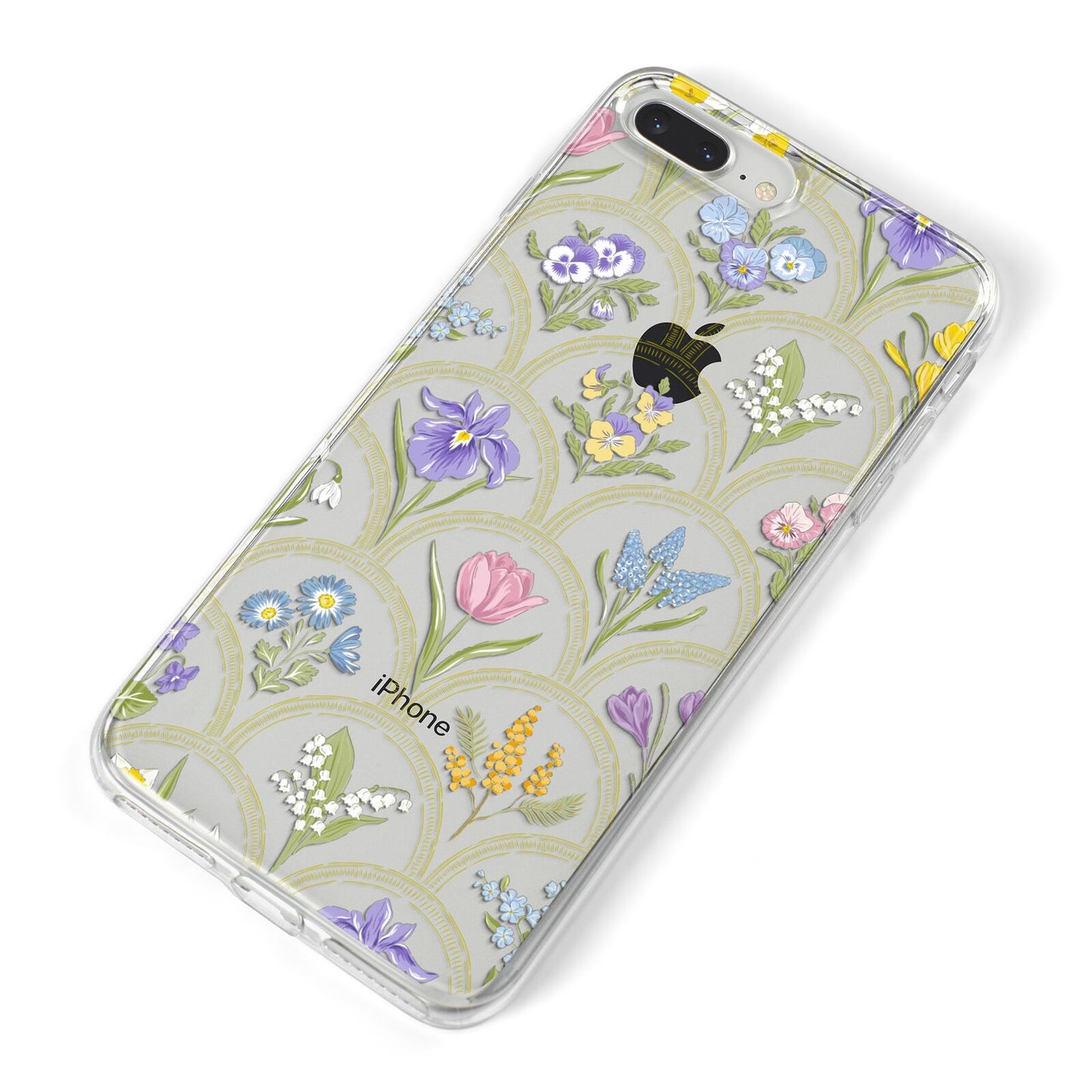 Spring Floral Pattern iPhone 8 Plus Bumper Case on Silver iPhone Alternative Image
