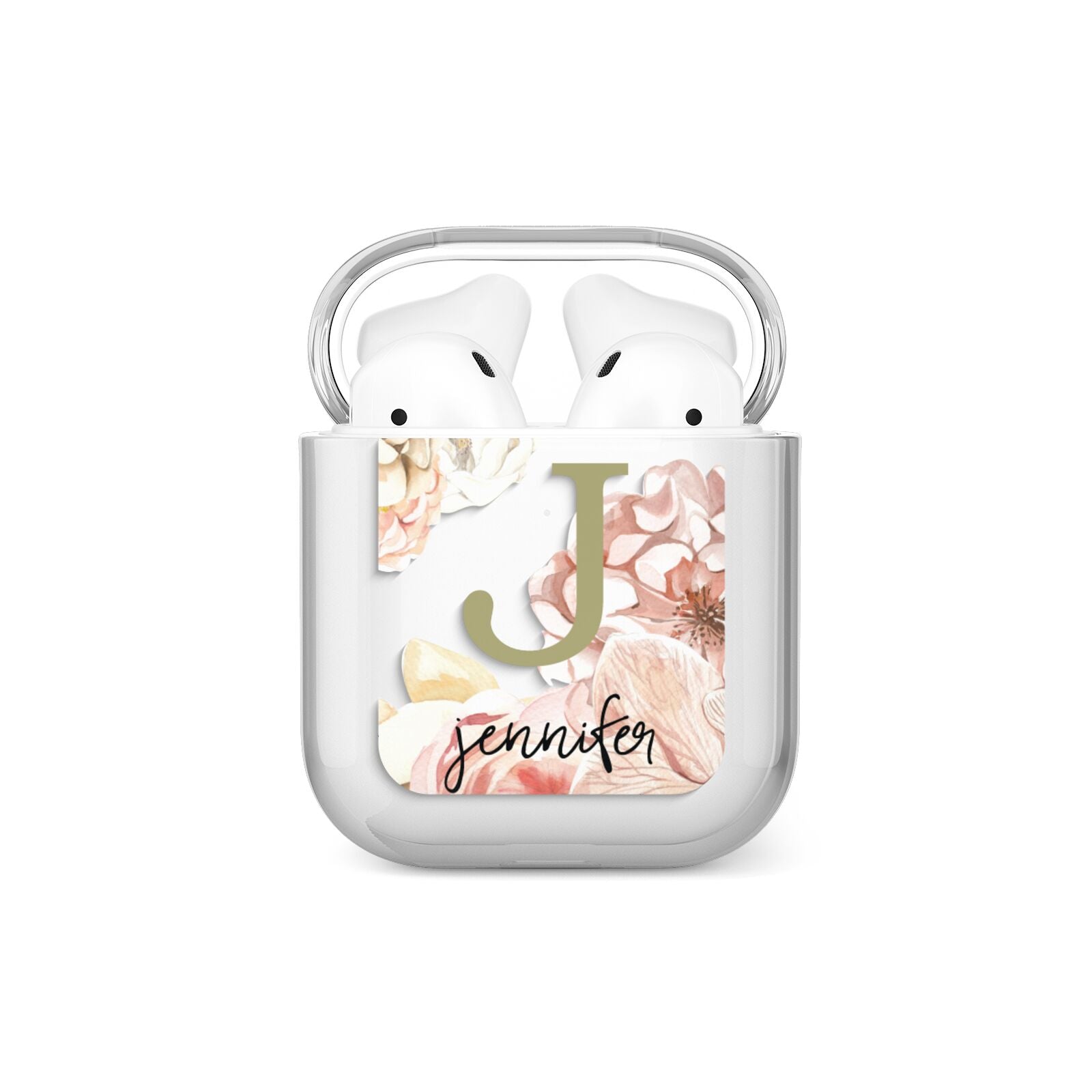Spring Flowers Personalised Name AirPods Case