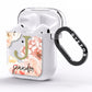 Spring Flowers Personalised Name AirPods Clear Case Side Image