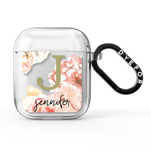 Spring Flowers Personalised Name AirPods Case