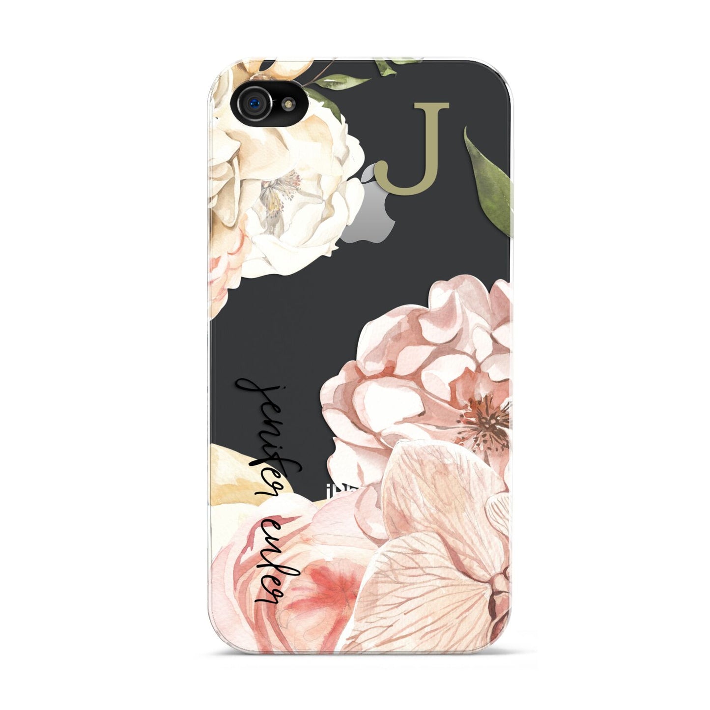 Spring Flowers Personalised Name Apple iPhone 4s Case