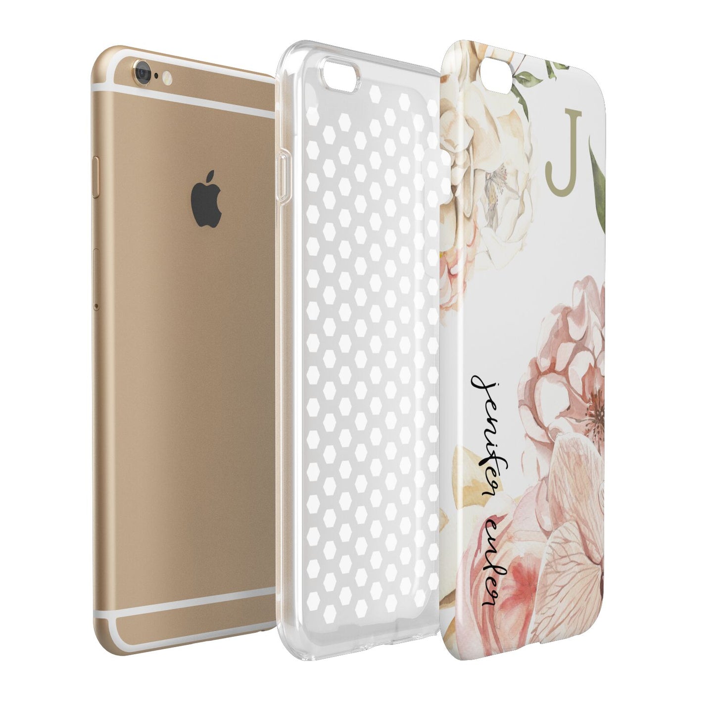 Spring Flowers Personalised Name Apple iPhone 6 Plus 3D Tough Case Expand Detail Image