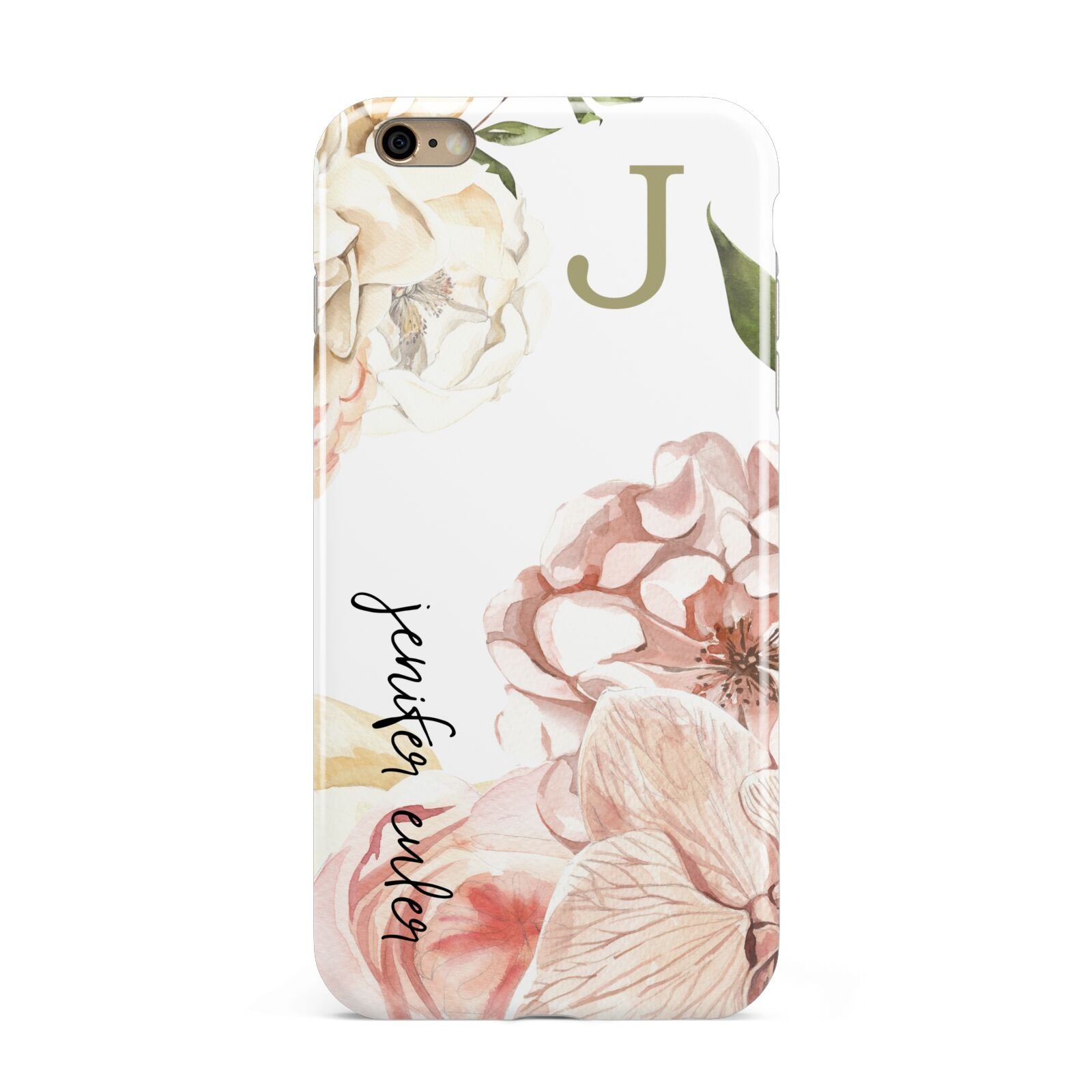 Spring Flowers Personalised Name Apple iPhone 6 Plus 3D Tough Case