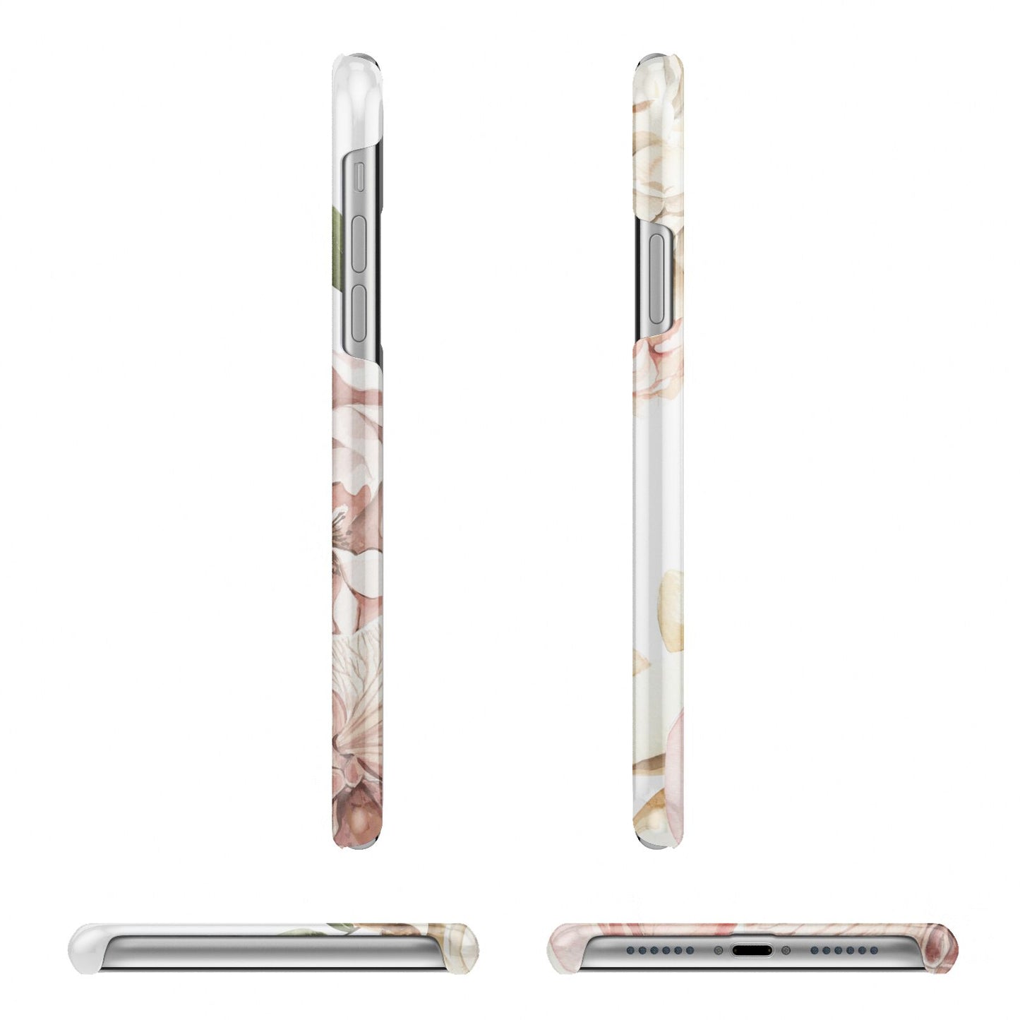 Spring Flowers Personalised Name Apple iPhone XR 3D Wrap Snap Case Angled Images on White Phone