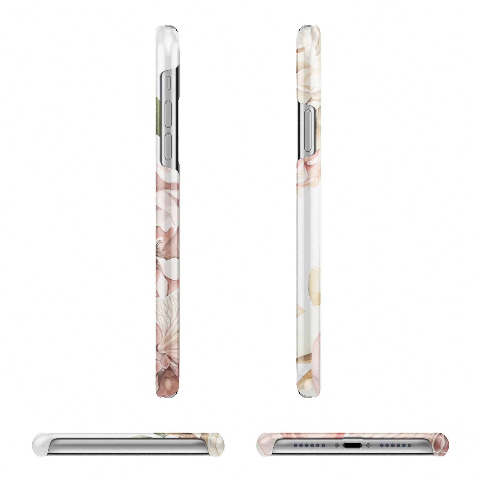 Spring Flowers Personalised Name Apple iPhone XR 3D Wrap Snap Case Angled Images on White Phone