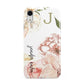 Spring Flowers Personalised Name Apple iPhone XR White 3D Tough Case