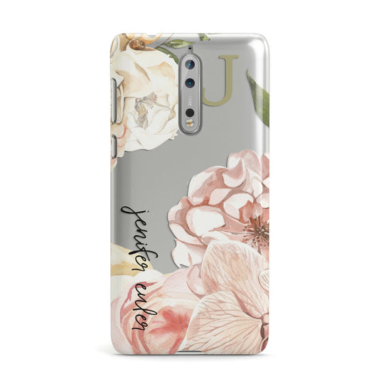 Spring Flowers Personalised Name Nokia Case