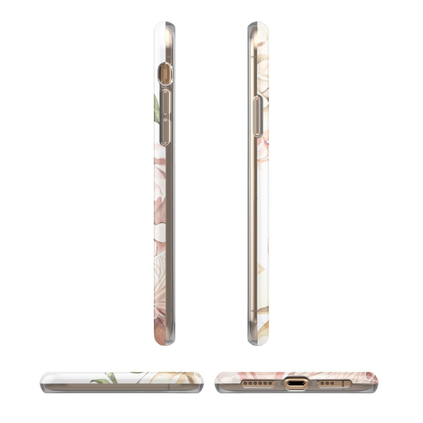 Spring Flowers Personalised Name iPhone 11 3D Tough Case Angle Images