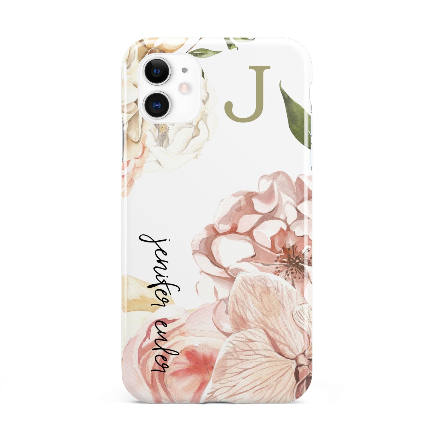 Spring Flowers Personalised Name iPhone 11 3D Tough Case