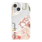 Spring Flowers Personalised Name iPhone 13 Mini Full Wrap 3D Snap Case