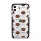 Springador Icon with Name Apple iPhone 11 in White with Black Impact Case