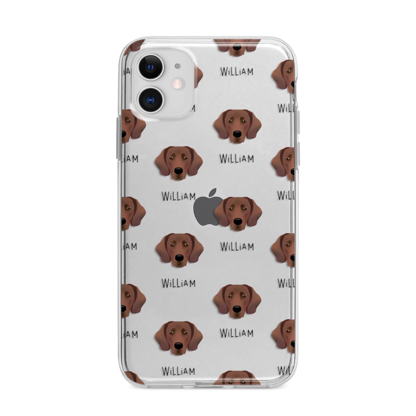 Springador Icon with Name Apple iPhone 11 in White with Bumper Case