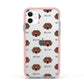Springador Icon with Name Apple iPhone 11 in White with Pink Impact Case