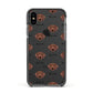Springador Icon with Name Apple iPhone Xs Impact Case Black Edge on Black Phone