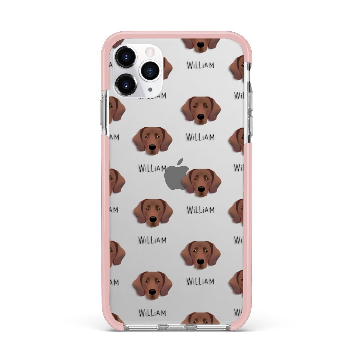 Springador Icon with Name iPhone 11 Pro Max Impact Pink Edge Case