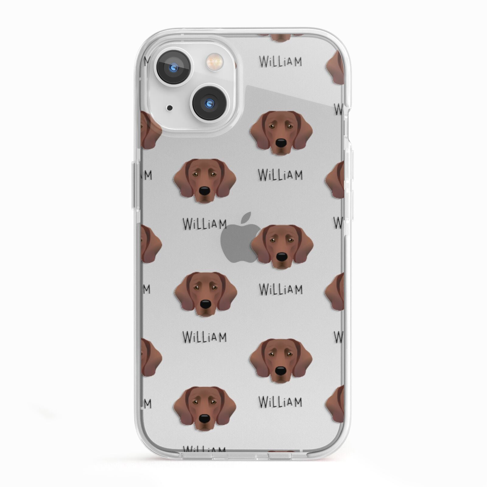 Springador Icon with Name iPhone 13 TPU Impact Case with White Edges