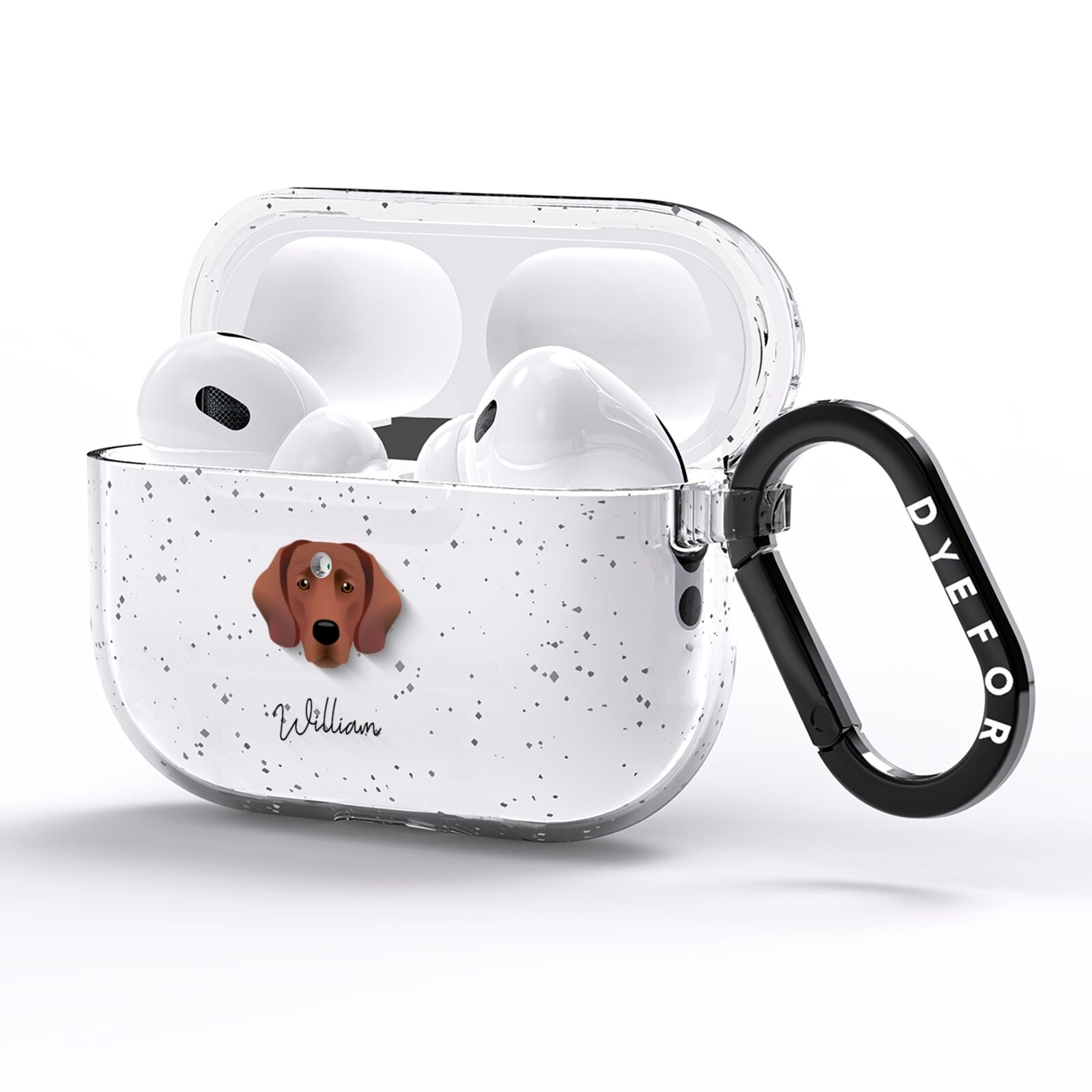Springador Personalised AirPods Pro Glitter Case Side Image