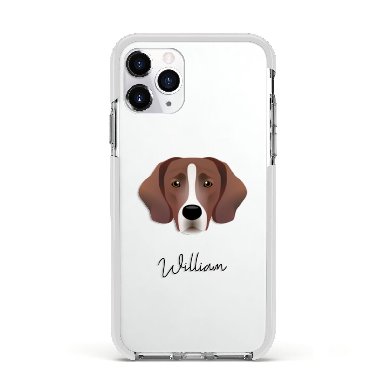 Springador Personalised Apple iPhone 11 Pro in Silver with White Impact Case