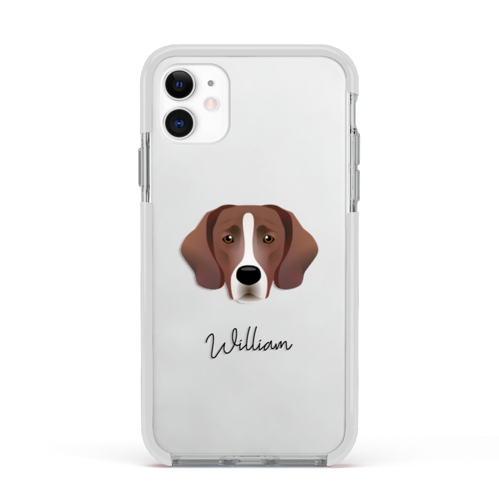 Springador Personalised Apple iPhone 11 in White with White Impact Case