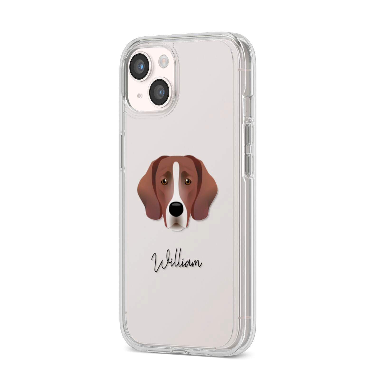 Springador Personalised iPhone 14 Clear Tough Case Starlight Angled Image