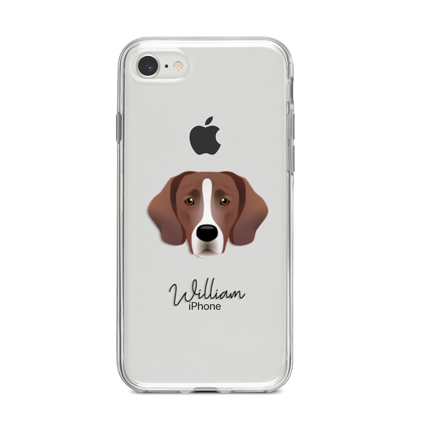 Springador Personalised iPhone 8 Bumper Case on Silver iPhone