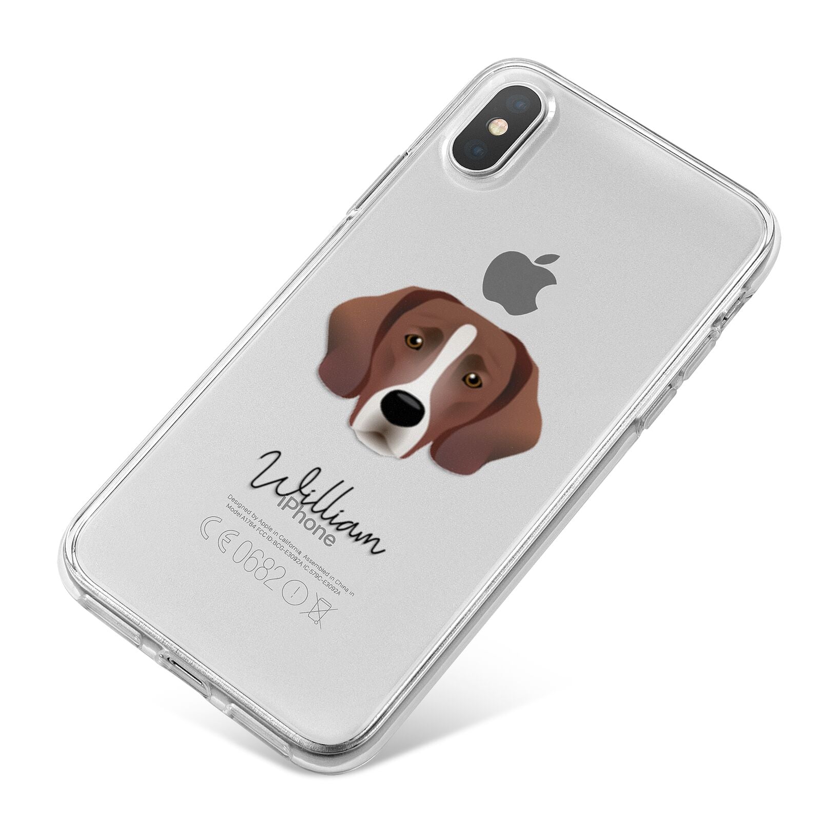 Springador Personalised iPhone X Bumper Case on Silver iPhone