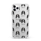 Springer Spaniel Icon with Name Apple iPhone 11 Pro Max in Silver with White Impact Case