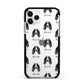 Springer Spaniel Icon with Name Apple iPhone 11 Pro in Silver with Black Impact Case