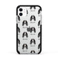 Springer Spaniel Icon with Name Apple iPhone 11 in White with Black Impact Case